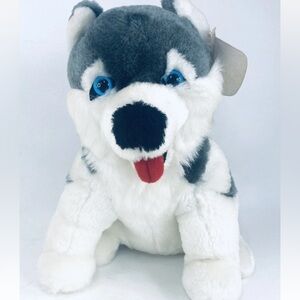 Shalom Toy Company STC Plush Siberian Husky Dog Stuffed Animal Realistic w/tag